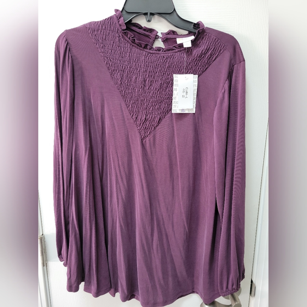 NWT Lularoe Clara Blouse L